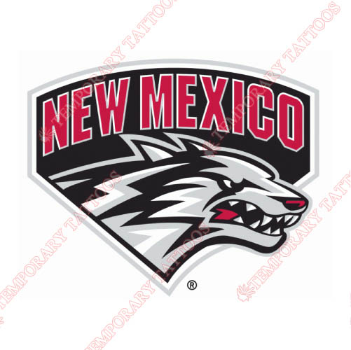 New Mexico Lobos Customize Temporary Tattoos Stickers NO.5419